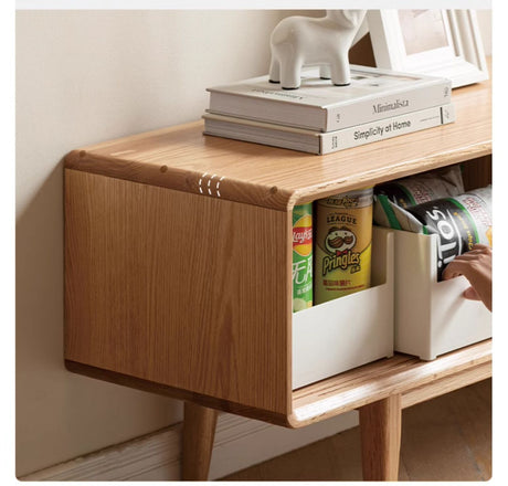 GENJI Ishtar Modern Oak Storage Cabinet and Coffee Table Combo. from GENJI