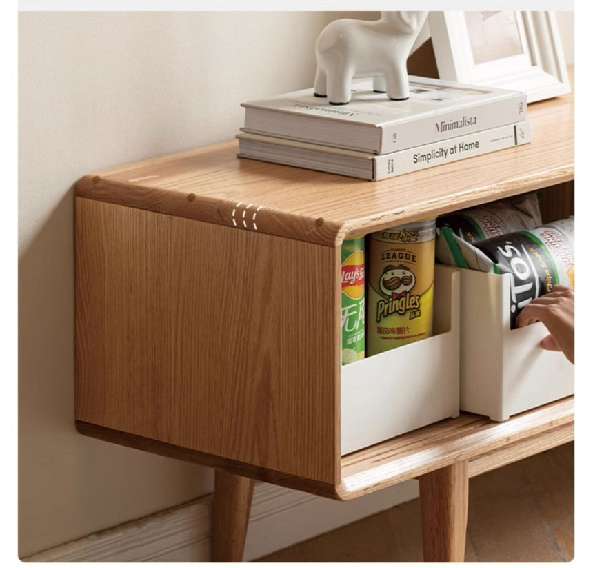 GENJI Ishtar Modern Oak Storage Cabinet and Coffee Table Combo. from GENJI