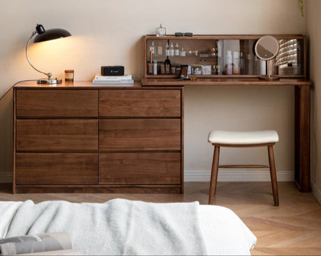 GENJI Isolde Elegant Solid Wood Retractable Dressing Table from GENJI