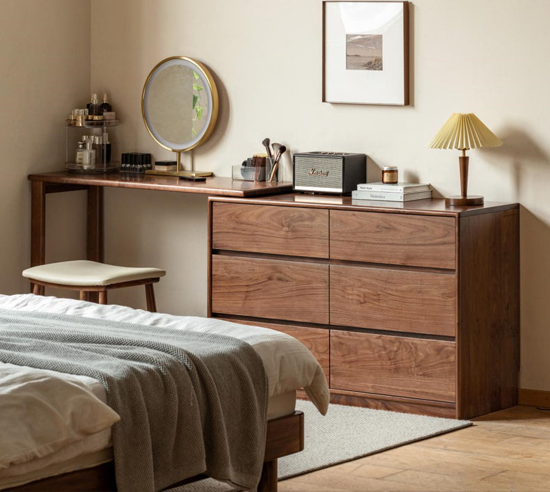 GENJI Isolde Elegant Solid Wood Retractable Dressing Table from GENJI