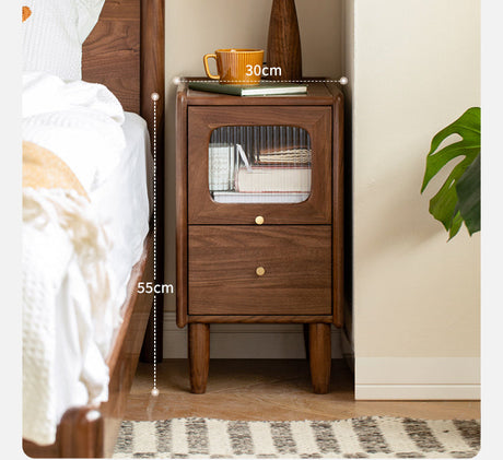 GENJI Isolde Minimalist Black Walnut Nightstand from GENJI