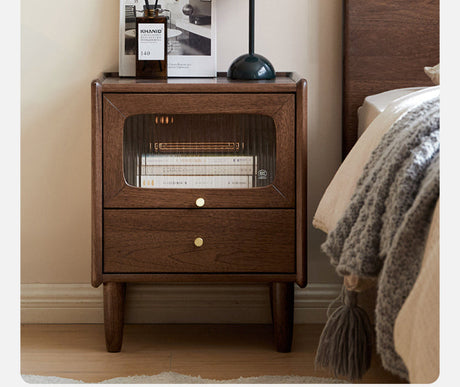 GENJI Isolde Minimalist Black Walnut Nightstand from GENJI
