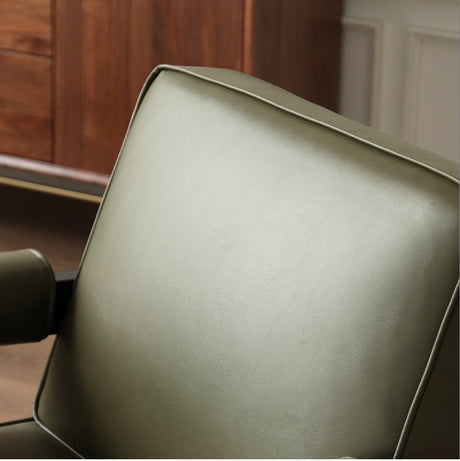GENJI Isolde Retro Solid Wood Leather Balcony Chair from GENJI