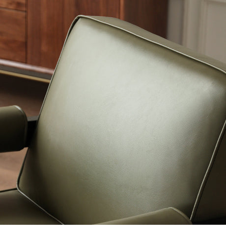GENJI Isolde Retro Solid Wood Leather Balcony Chair from GENJI