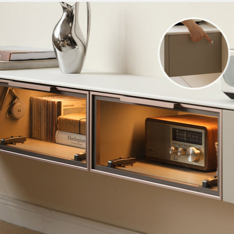 GENJI Kaelin Modern Solid Wood Wall-Mounted TV Cabinet with Light from GENJI