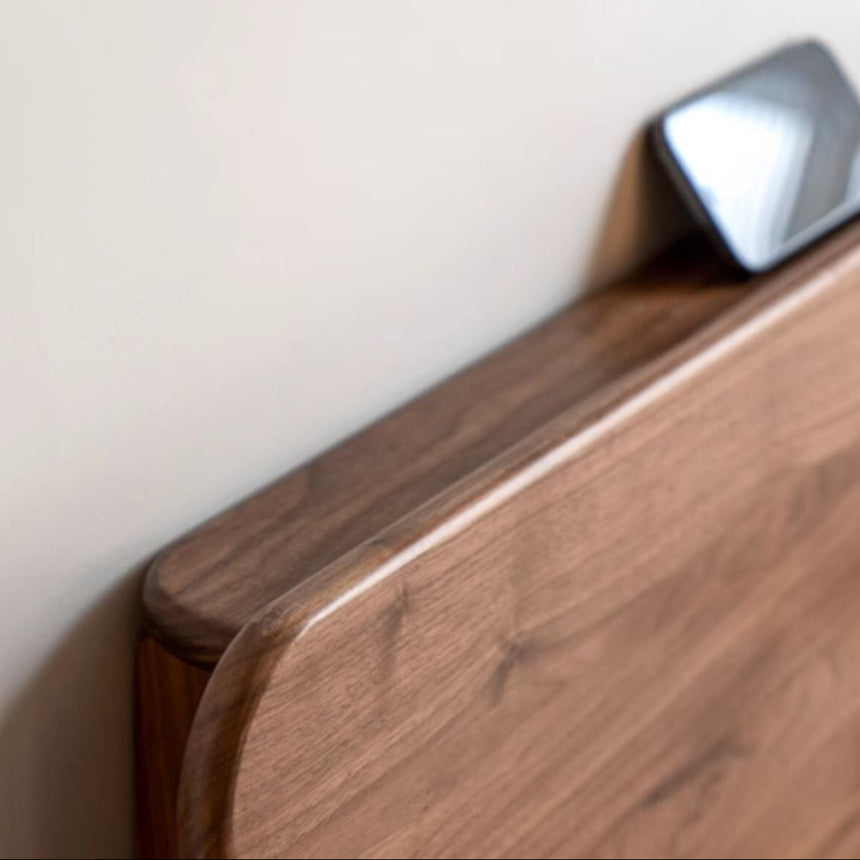 GENJI Kagoshima Elegant Solid Wood Bed with Luminous Edges from GENJI