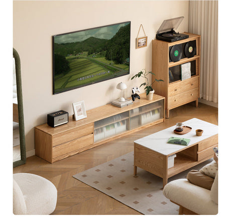 GENJI Santiago Elegant Solid Wood TV Cabinet Combo from GENJI