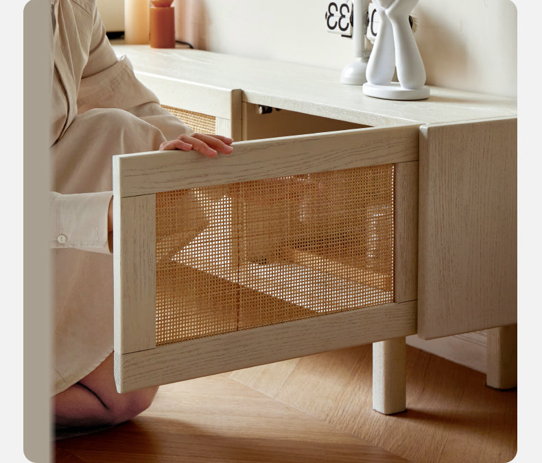 GENJI Santiago Minimalist Oak Storage TV Cabinet from GENJI