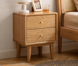 GENJI Santiago Rustic Oak Simple Bedside Table from GENJI