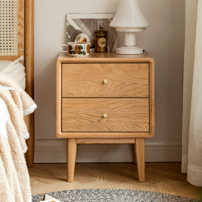 GENJI Santiago Rustic Oak Simple Bedside Table from GENJI
