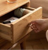 GENJI Santiago Rustic Oak Simple Bedside Table from GENJI