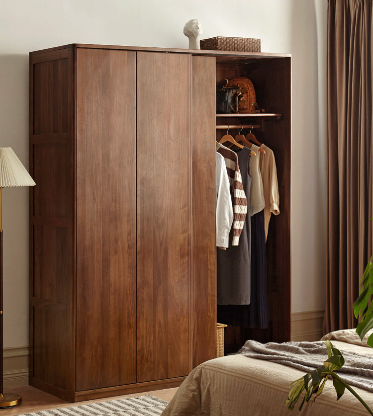 GENJI Sapporo Rustic Black Walnut Sliding Door Wardrobe from GENJI
