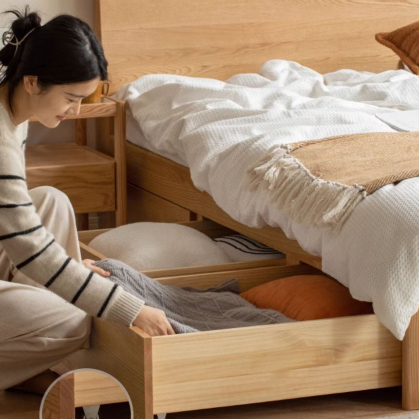 GENJI Takamatsu Elegant Solid Wood Drawer Bed from GENJI