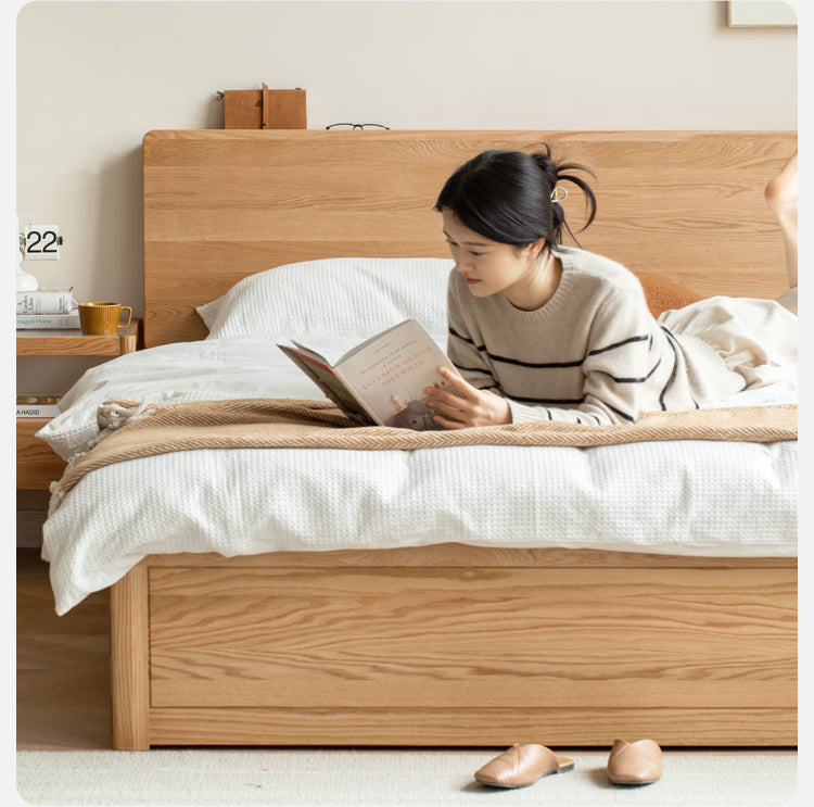 GENJI Takamatsu Elegant Solid Wood Drawer Bed from GENJI