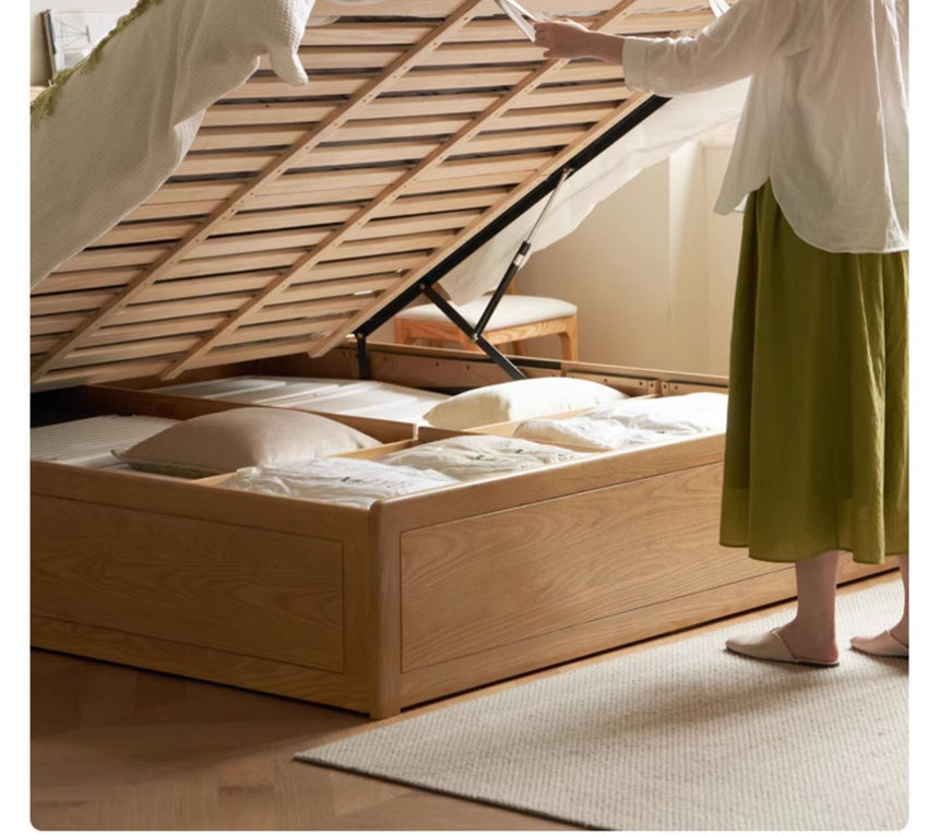 GENJI Takamatsu Elegant Solid Wood Storage Bed from GENJI