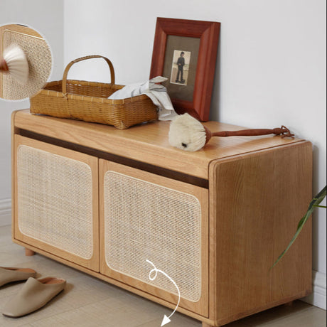 GENJI Toshiro Elegant Rattan Shoe Changing Stool from GENJI