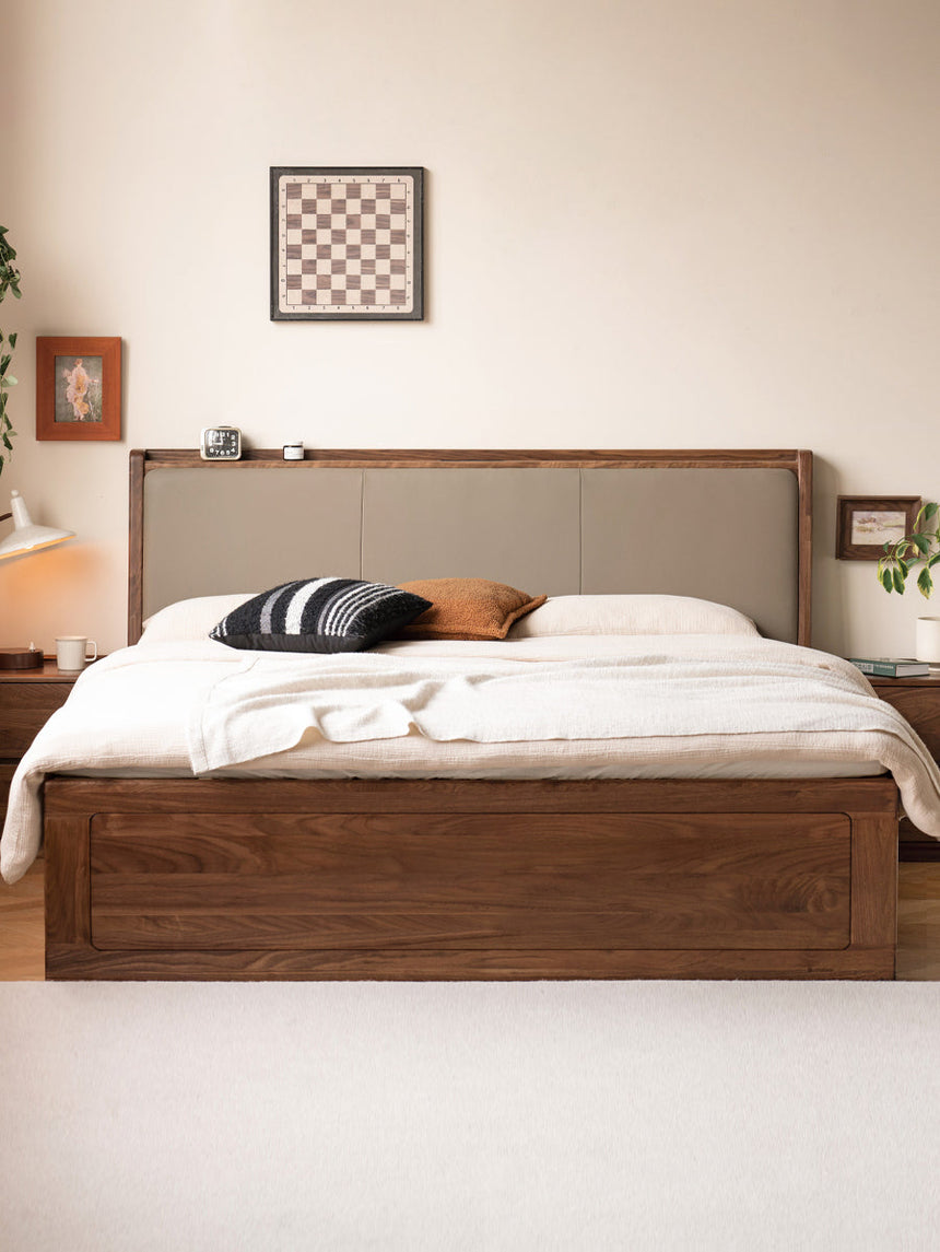 GENJI Tsubaki Elegant Wooden Storage Bed from GENJI