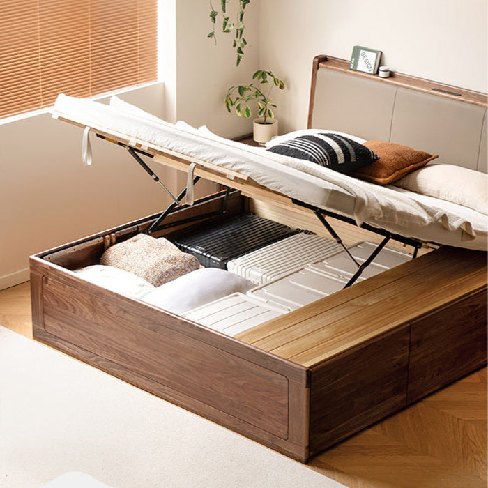 GENJI Tsubaki Elegant Wooden Storage Bed from GENJI