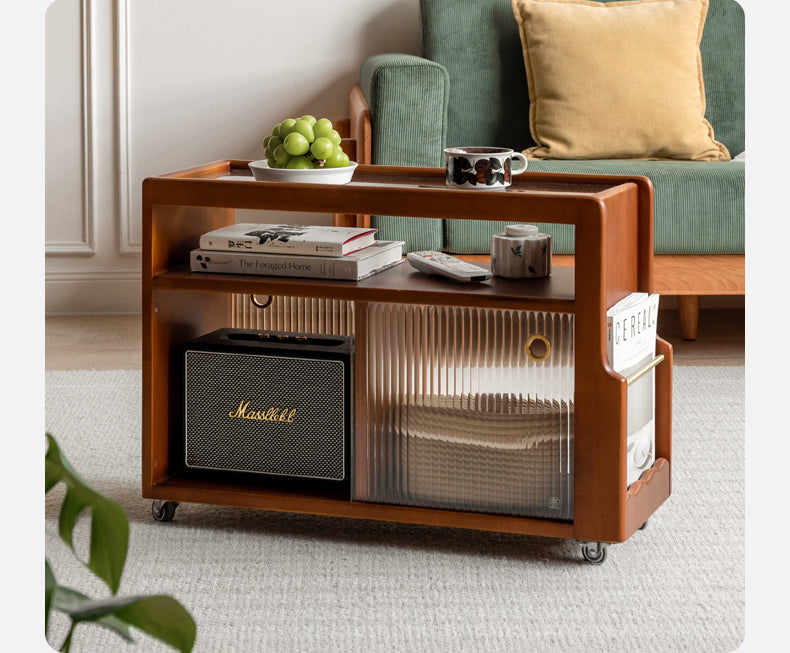 GENJI Tsubasa Rustic Minimalist Solid Wood Side Table from GENJI