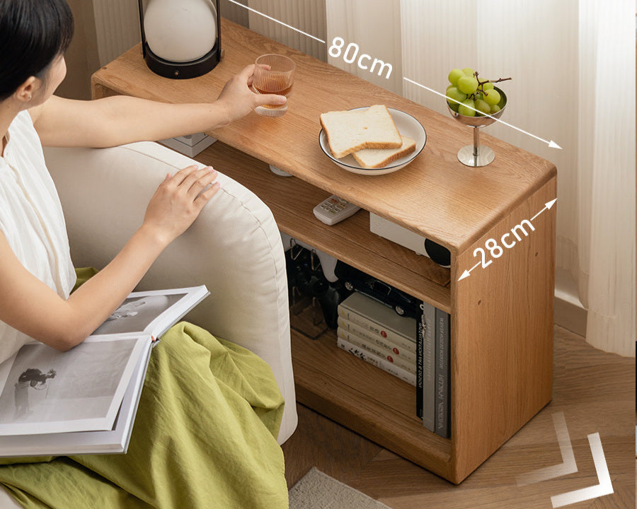 GENJI Yasmin Sleek Solid Wood Side Table from GENJI