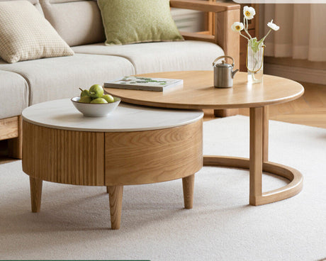 GENJI Yoshiko Minimalist Ash Wood Coffee Table from GENJI