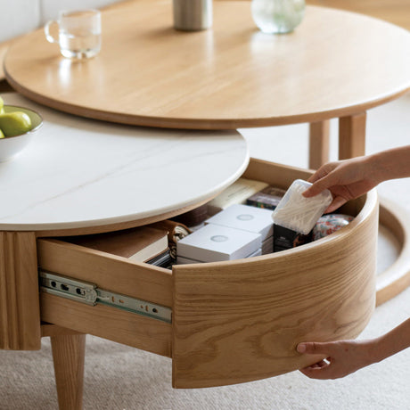 GENJI Yoshiko Minimalist Ash Wood Coffee Table from GENJI