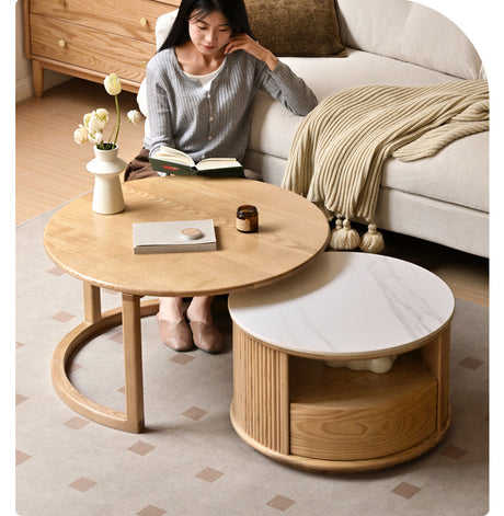 GENJI Yoshiko Minimalist Ash Wood Coffee Table from GENJI