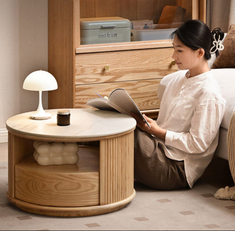 GENJI Yoshiko Minimalist Ash Wood Coffee Table from GENJI