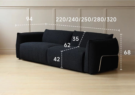 HANKE Elowen Stylish Minimalist Black Sofa from HANKE