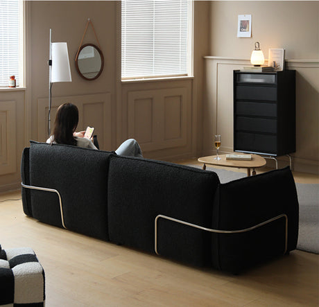 HANKE Elowen Stylish Minimalist Black Sofa from HANKE