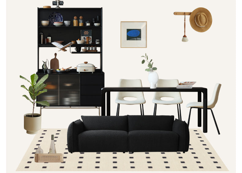 HANKE Elowen Stylish Minimalist Black Sofa from HANKE