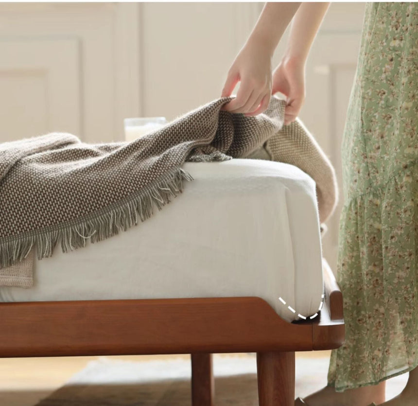 HANKE Isabell Elegant Cherrywood Tatami Bed Frame from HANKE