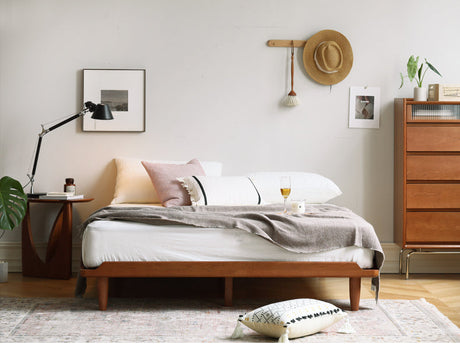 HANKE Isabell Elegant Cherrywood Tatami Bed Frame from HANKE