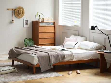 HANKE Isabell Elegant Cherrywood Tatami Bed Frame from HANKE