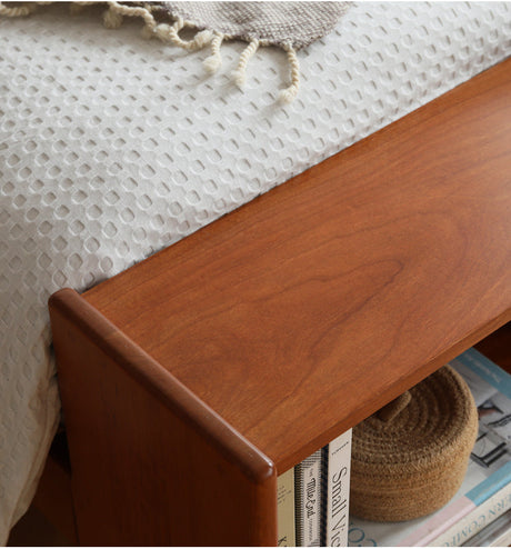 HANKE Isolde Modern Simple Cherry Wood Double Bed with Multifunctional Storage from HANKE