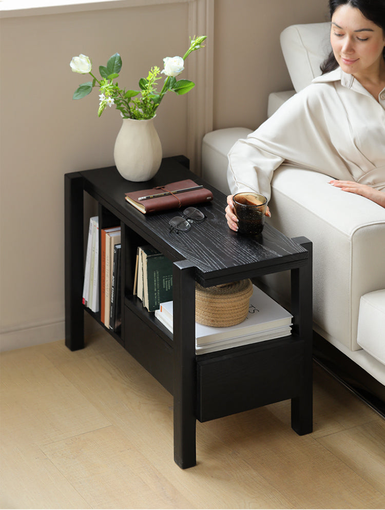 HANKE Isolde Rustic Solid Wood Side Table Settee Cabinet from HANKE