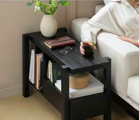 HANKE Isolde Rustic Solid Wood Side Table Settee Cabinet from HANKE