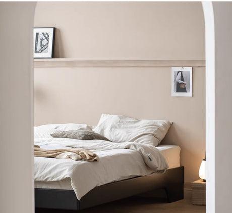 HANKE Iztacalco Solid Wood Minimalist Double Bed from HANKE