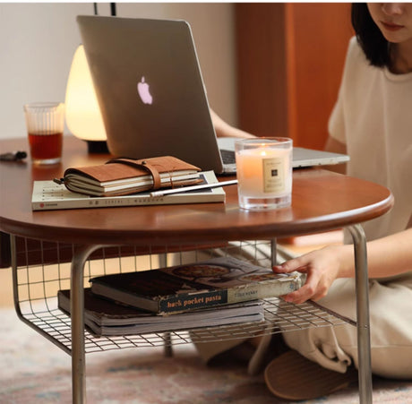 HANKE Kiyoshi Elegant Cherrywood Teatable with Drawers from HANKE