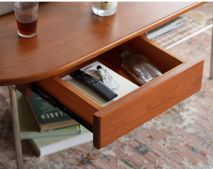 HANKE Kiyoshi Elegant Cherrywood Teatable with Drawers from HANKE