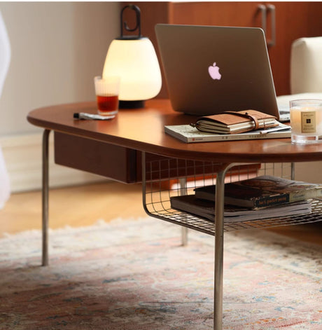 HANKE Kiyoshi Elegant Cherrywood Teatable with Drawers from HANKE