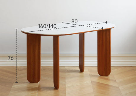 HANKE Lorian Elliptical Compact Italian Dining Table from HANKE