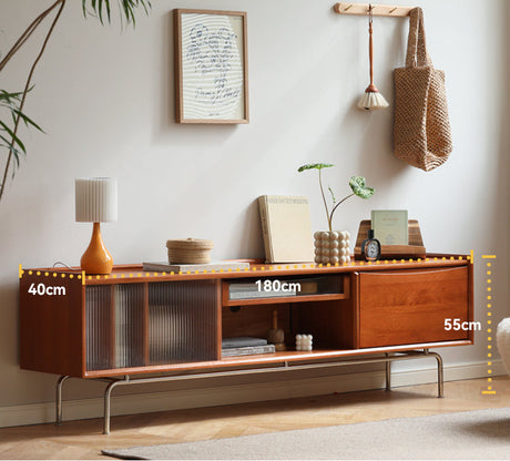 HANKE Marcellus Retro Cherry Wood Medium TV Cabinet Solid Modern Design from HANKE