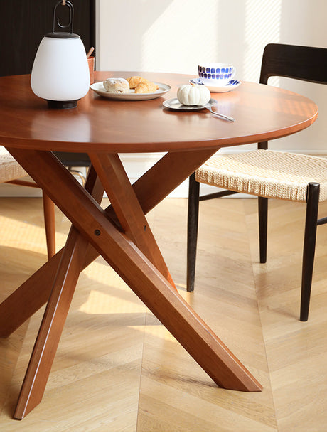 HANKE Quinton Minimalist Cherry Wooden Dining Table from HANKE