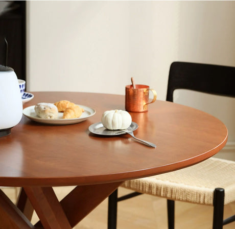 HANKE Quinton Minimalist Cherry Wooden Dining Table from HANKE