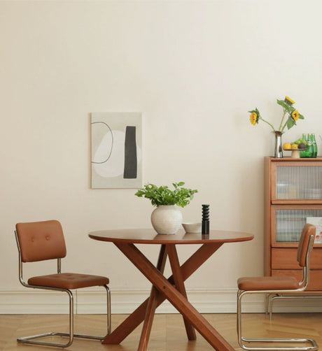 HANKE Quinton Minimalist Cherry Wooden Dining Table from HANKE