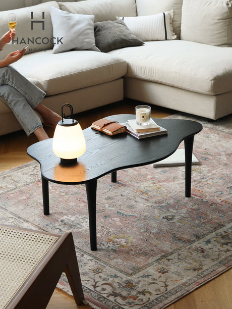 HANKE Santiago Sleek Minimalist Black Coffee Table from HANKE