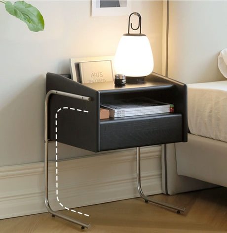HANKE Seraphina Luxurious White Wax Finished Nightstand Cabinet from HANKE