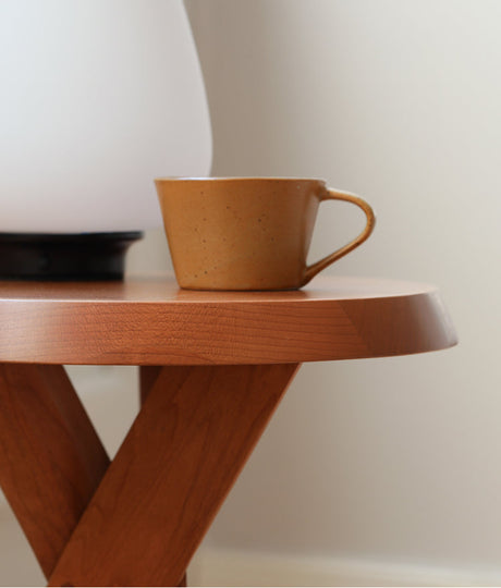 HANKE Zephyra Sleek Natural Wood Minimalistic Coffee Table from HANKE