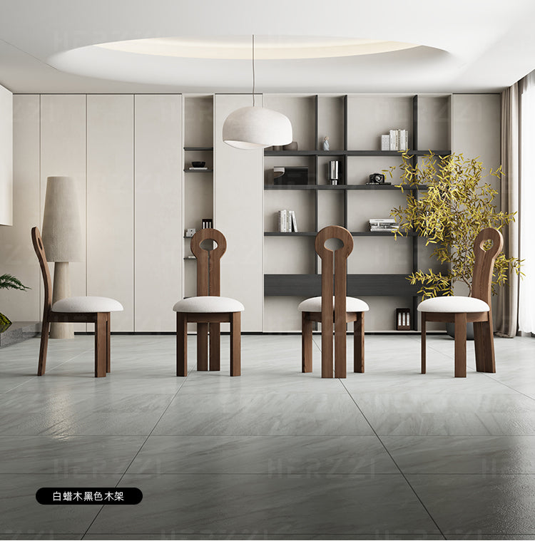 HERZZI Alaric Elegant Solid Wood Dining Chair from HERZZI